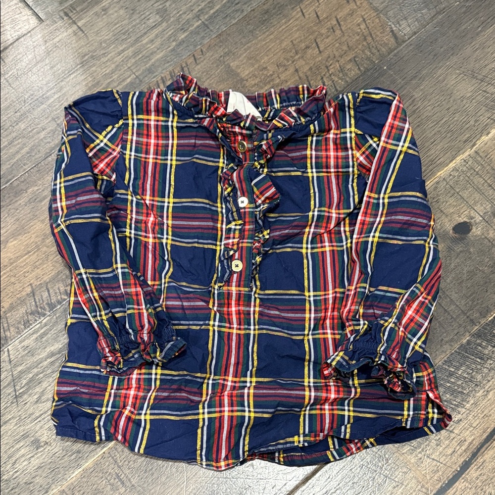 Christmas tartan top